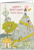 Happy Birthday to Great Niece Party on the Mountain card