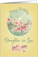 Happy Birthday to Daughter-in-Law Pretty Cherry Blossoms in Bloom card
