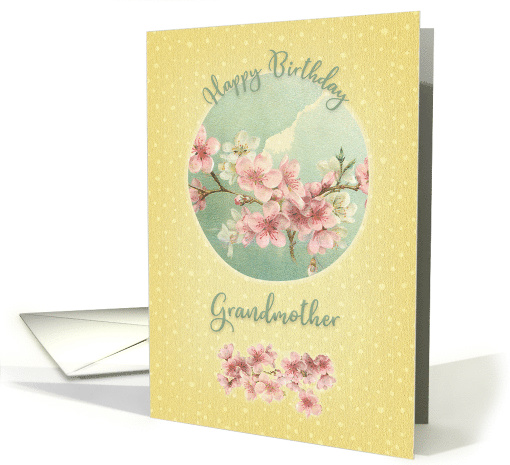 Happy Birthday to Grandmother Pretty Cherry Blossoms in Bloom card