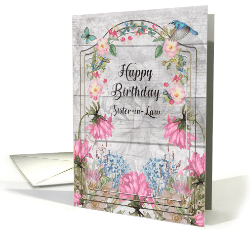 Sister-in-Law Birthday Beautiful and Colorful Flower Garden card