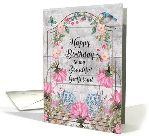 Girlfriend Birthday Beautiful and Colorful Flower Garden card
