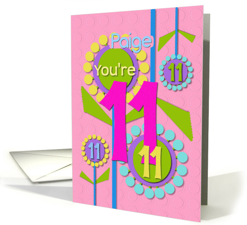 Happy 11th Birthday Paige card (1554550)