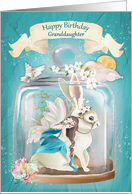 Happy Birthday to Granddaughter Fairy Rabbit Fantasy in Jar card