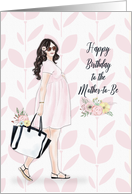 Happy Birthday to the Mother to Be Young Modern Woman card