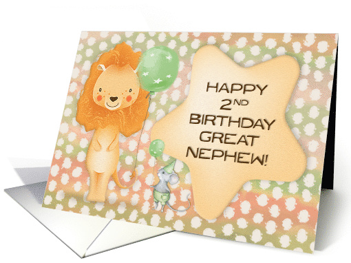 Happy 2nd Birthday to Great Nephew Cute Lion with... (1578476)