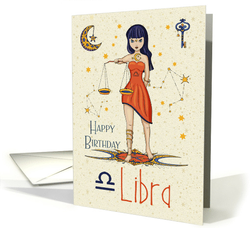 Happy Birthday Libra Zodiac with Libra Star Constellation... (1605988)
