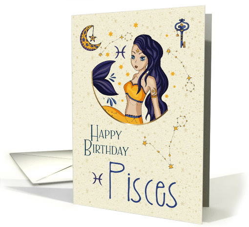 Happy Birthday Pisces Zodiac with Pisces Star... (1605992)