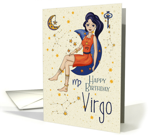 Happy Birthday Virgo Zodiac with Virgo Sign and Star... (1606006)