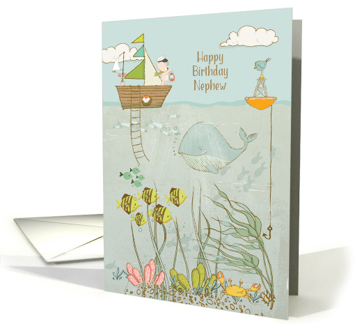 Happy Birthday to Nephew Cute Ocean Scene card (1607632)