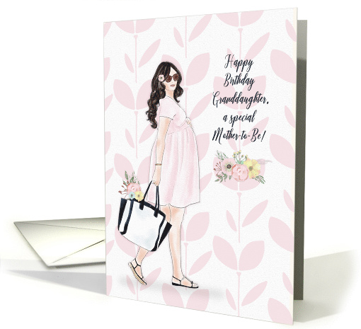 Happy Birthday Granddaughter Mother-to-Be Young Modern Woman card