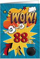 88th Birthday Greeting Bold and Colorful Comic Book Style card