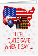 Homeland Security Themed Happy Birthday Security Guard United States card