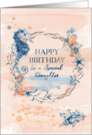 Daughter Birthday Watercolor Effect Underwater Scene card