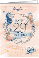 Daughter 29th Birthday Watercolor Effect Underwater Scene card