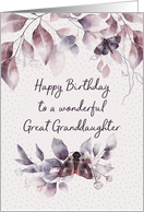 Great Granddaughter Birthday Mystical Flowers and Moths card