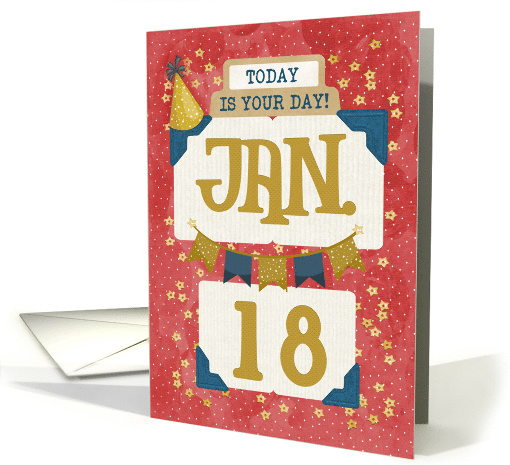 January 18th Birthday Date Specific Happy Birthday Party... (1695474)