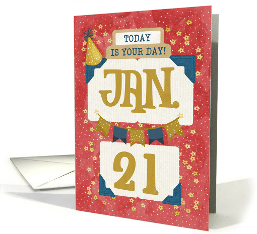 January 21st Birthday Date Specific Happy Birthday Party... (1695480)