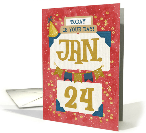 January 24th Birthday Date Specific Happy Birthday Party... (1695486)