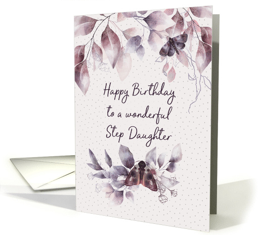 Step Daughter Birthday Mystical Flowers and Moths card (1696474)
