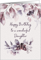 Daughter Birthday Mystical Flowers and Moths card