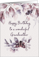 Grandmother Birthday Mystical Flowers and Moths card
