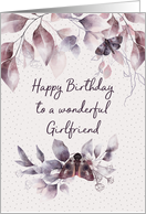Girlfriend Birthday Mystical Flowers and Moths card