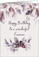 Fiancee Birthday Mystical Flowers and Moths card