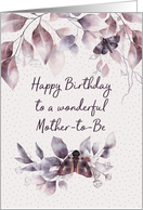 Mother to Be Birthday Mystical Flowers and Moths card