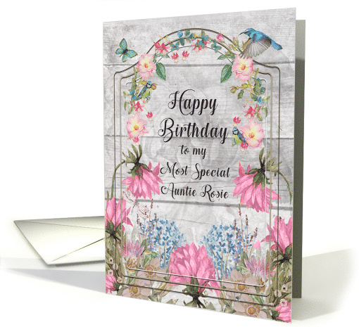 Beautiful Flower Garden Birthday for Auntie Rosie card (1697062)