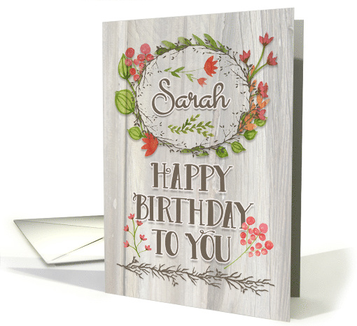 Happy Birthday Sarah card (1726946)