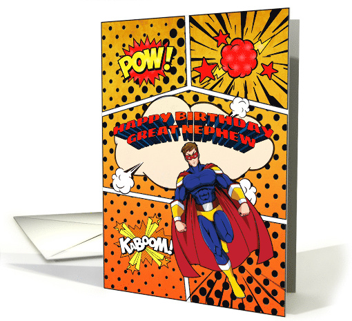 Great Nephew Happy Birthday Superhero Comic Strip Scene card (1741562)