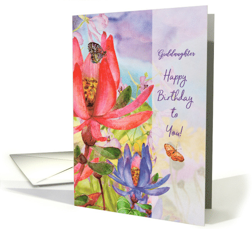 Goddaughter Birthday Beautiful Flower Garden card (1753792)