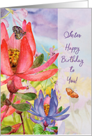 Sister Birthday Beautiful Flower Garden card