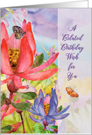 Belated Happy Birthday Beautiful Flower Garden card