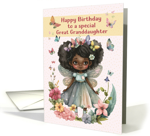 Great Granddaughter Birthday African American Fairy with... (1757314)