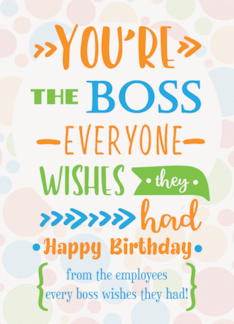Boss Birthday from...