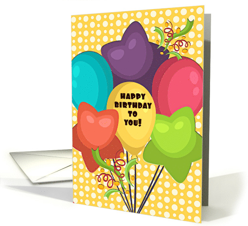 Birthday Bright Bold Balloons and Streamers card (1783478)
