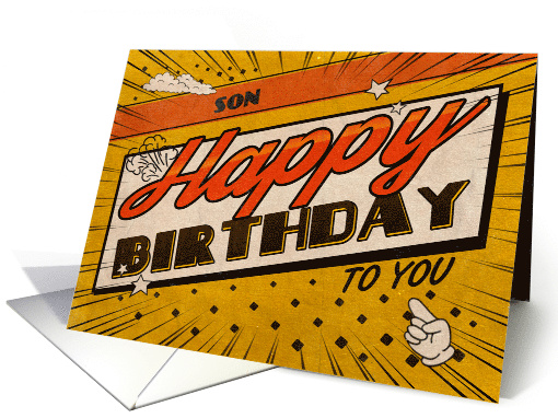 Son Birthday Comic Book Style card (1790870)
