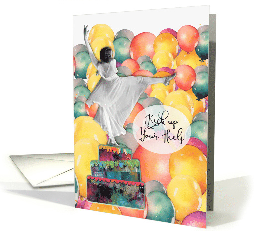 Birthday Kick Up Your Heels Mixed Media Collage card (1793614)