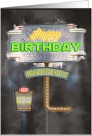 Grandnephew Birthday Vintage Road Signs at Night card