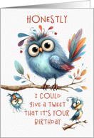 Birthday for Anyone Sarcastic Bird Silly Birds in Trees card