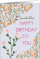 Grandmother Pretty and Whimsical Cheery Flowers Pattern card