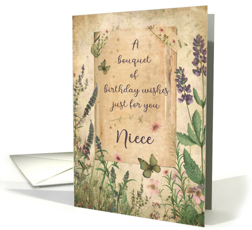 Niece Birthday Bouquet of Wishes Flower Garden card (1900918)