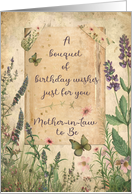 Mother in Law to Be Birthday Bouquet of Wishes Flower Garden card