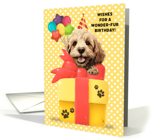 Cuckapoo Birthday Greeting with Balloons and Gift card (1923486)