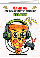 Nephew 9th Birthday Pizza Gamer Guy card