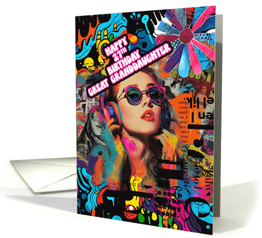 Great Granddaughter 27th Birthday Gen Z Retro Mod Poster card