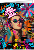 Daughter Birthday Gen Z Retro Mod Poster card