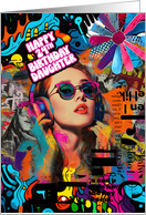 Daughter 24th Birthday Gen Z Retro Mod Poster card