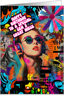 Great Niece Birthday Gen Z Retro Mod Poster card